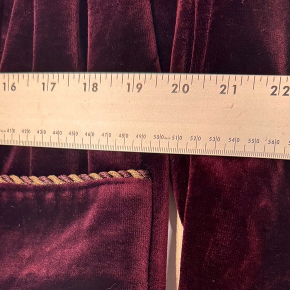 VTG Miss Accent Act III Velvet Blazer Jacket Burgundy Maroon Gold Rope Trim - Picture 8 of 10